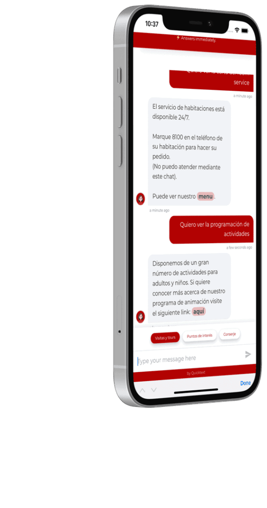 Chat Bot Quicktext App Hoteligy