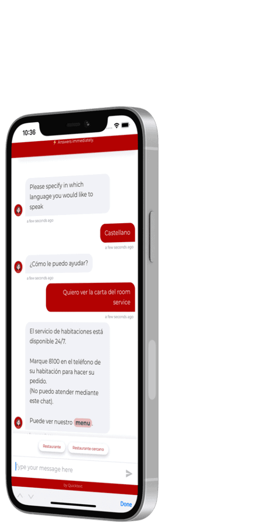 Chat Bot Quicktext App Hoteligy Room Service