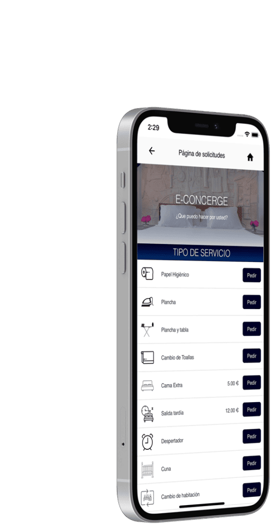 E Concierge Peticiones App Hoteligy