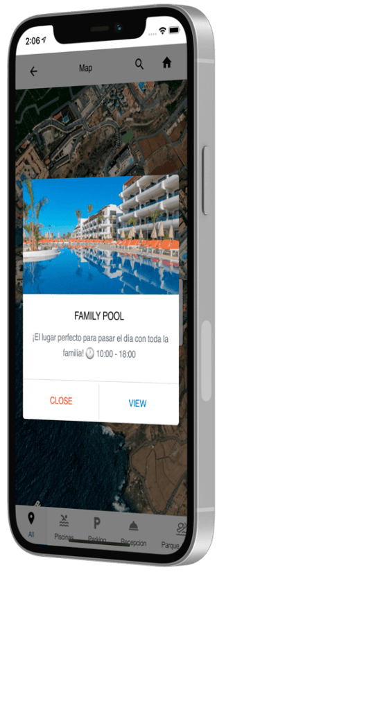 Cartes interactives Hotel App Hoteligy