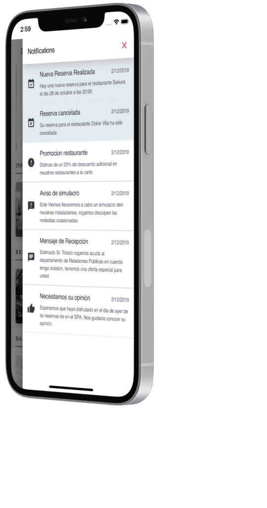 Notifications d&#39;application Marketing Instay Listing